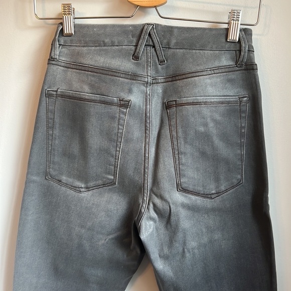 Good American Good Waist Coated Skinny Ankle Jeans SZ 6 / 28 - Picture 7 of 8